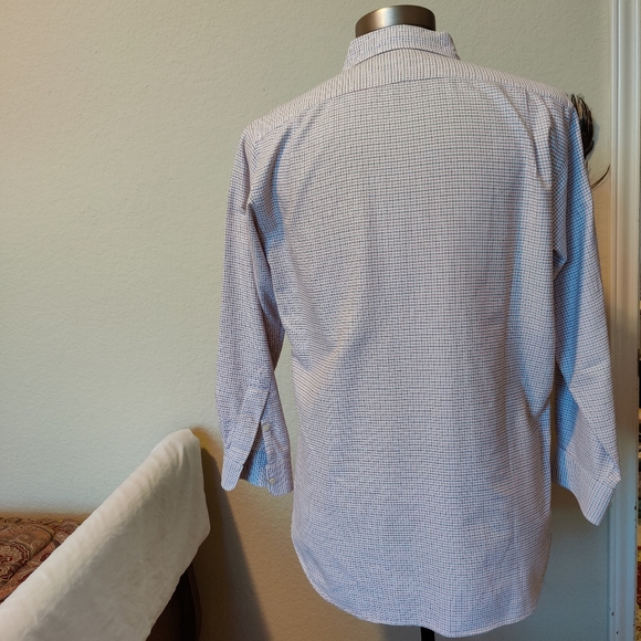 Cremieux Men's cross pattern dress shirt by (Washed) (Small) ♥️👕🤍 - Picture 5 of 16